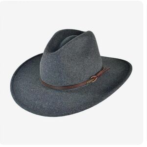 Stetson Gray Bull Crushable Wool Felt Aussie Hat